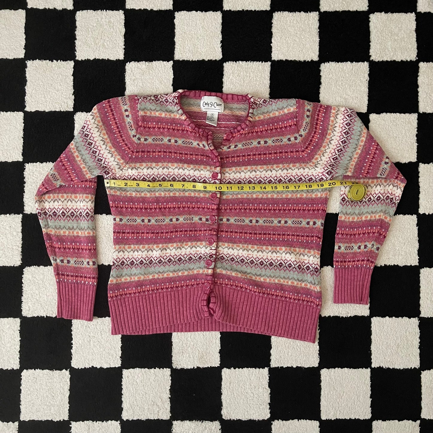 unique vintage whimsy 90s y2k knit cardigan sweater