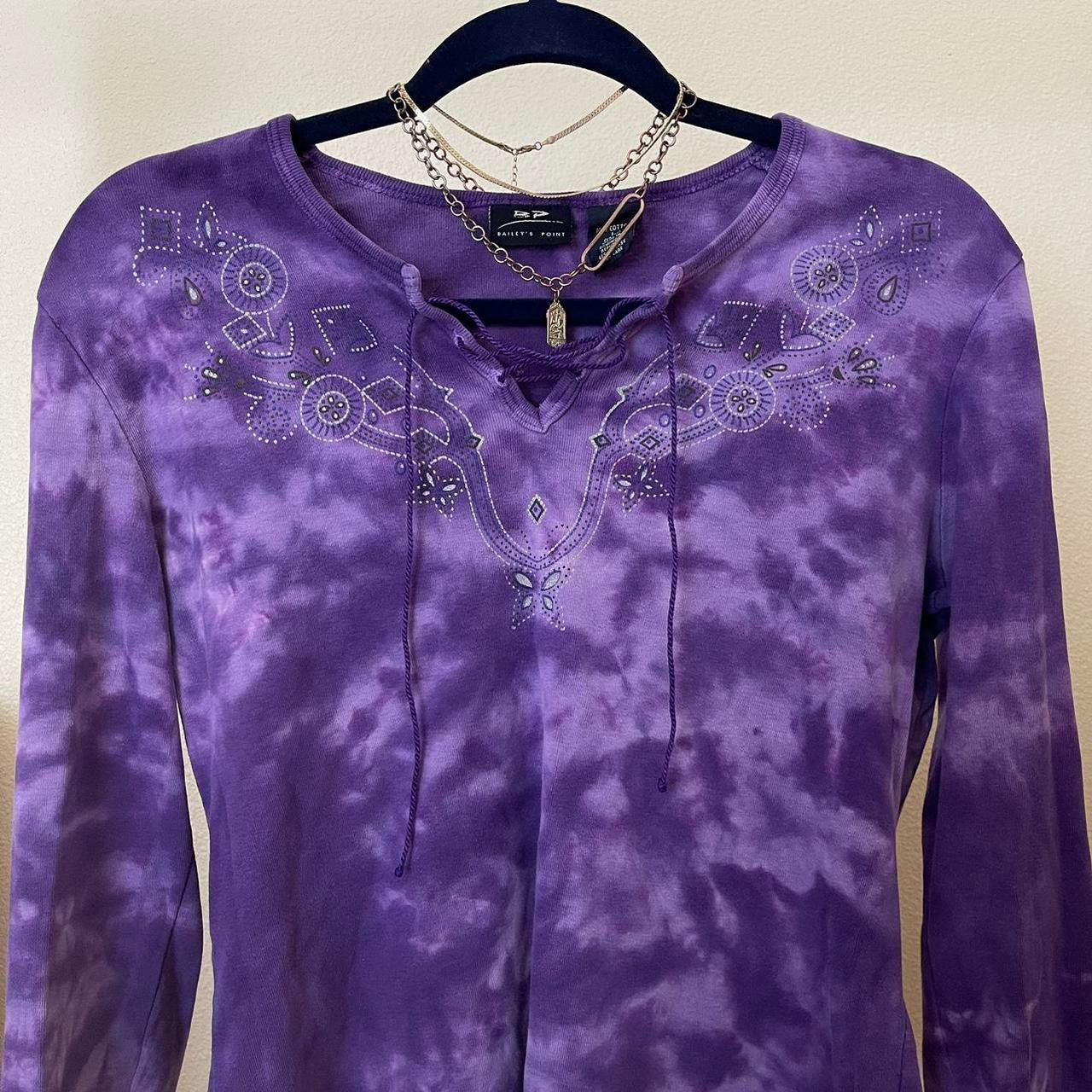 vintage whimsy 90s y2k BAILEY’S POINT graphic sleeved top