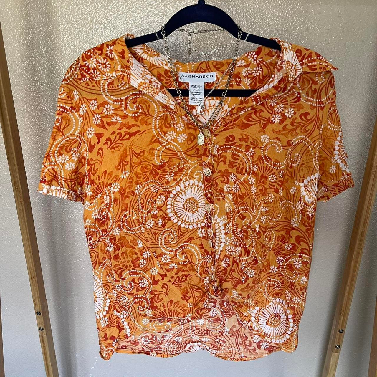 unique vintage whimsy 90s y2k button up top
