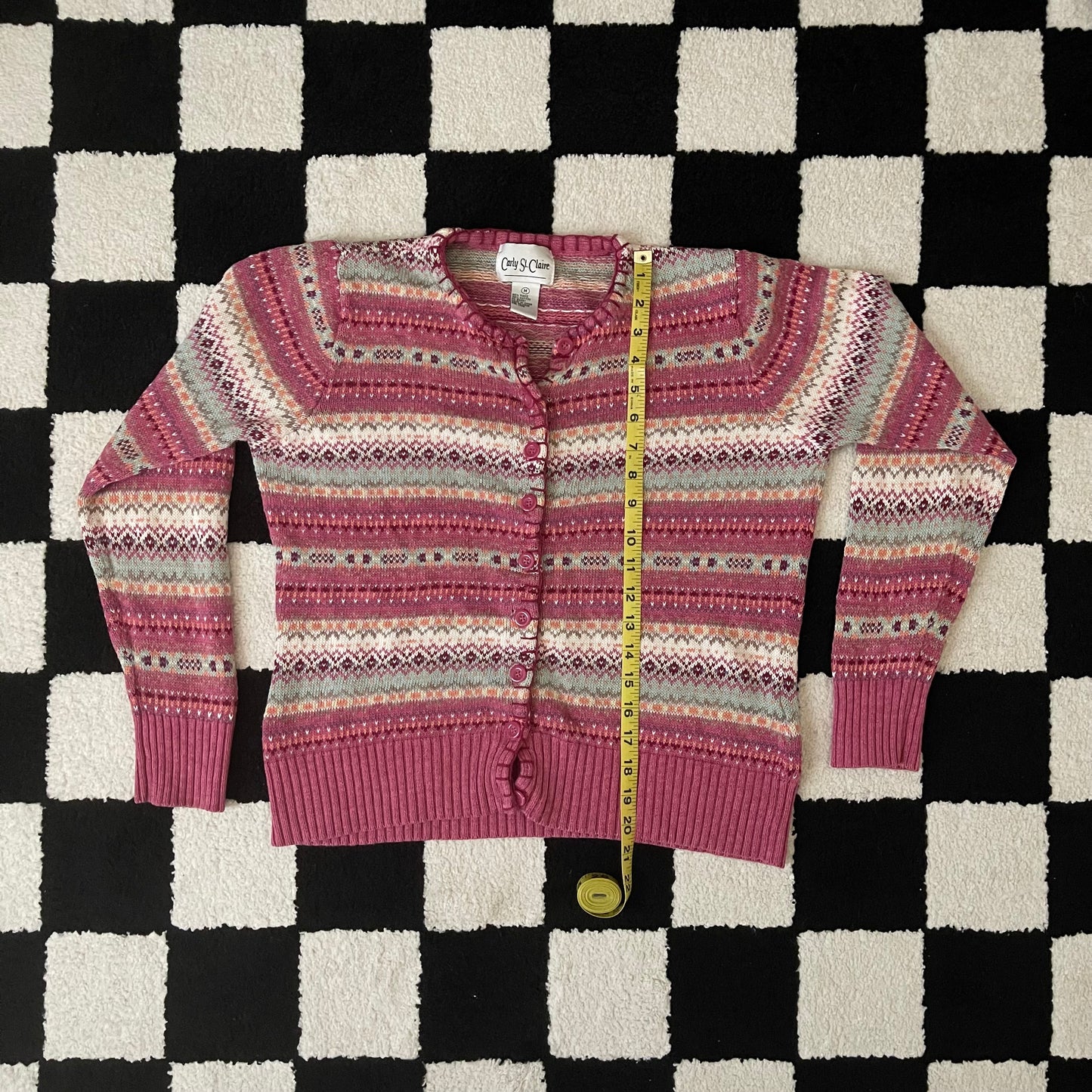 unique vintage whimsy 90s y2k knit cardigan sweater