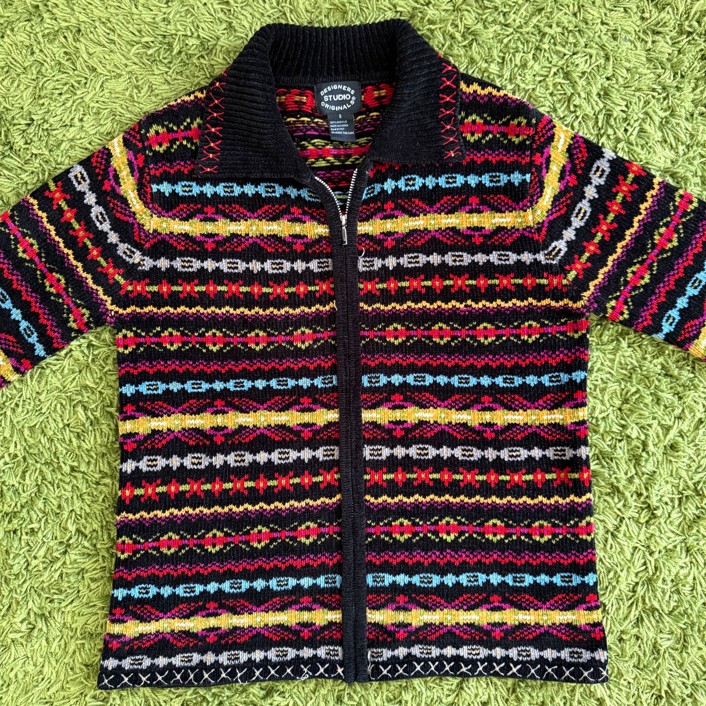 unique vintage whimsy 90s y2k knit cardigan sweater