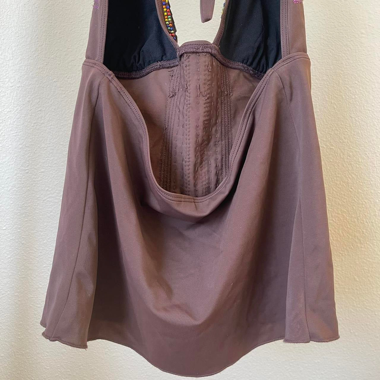 unique vintage whimsy 90s y2k halter swim top