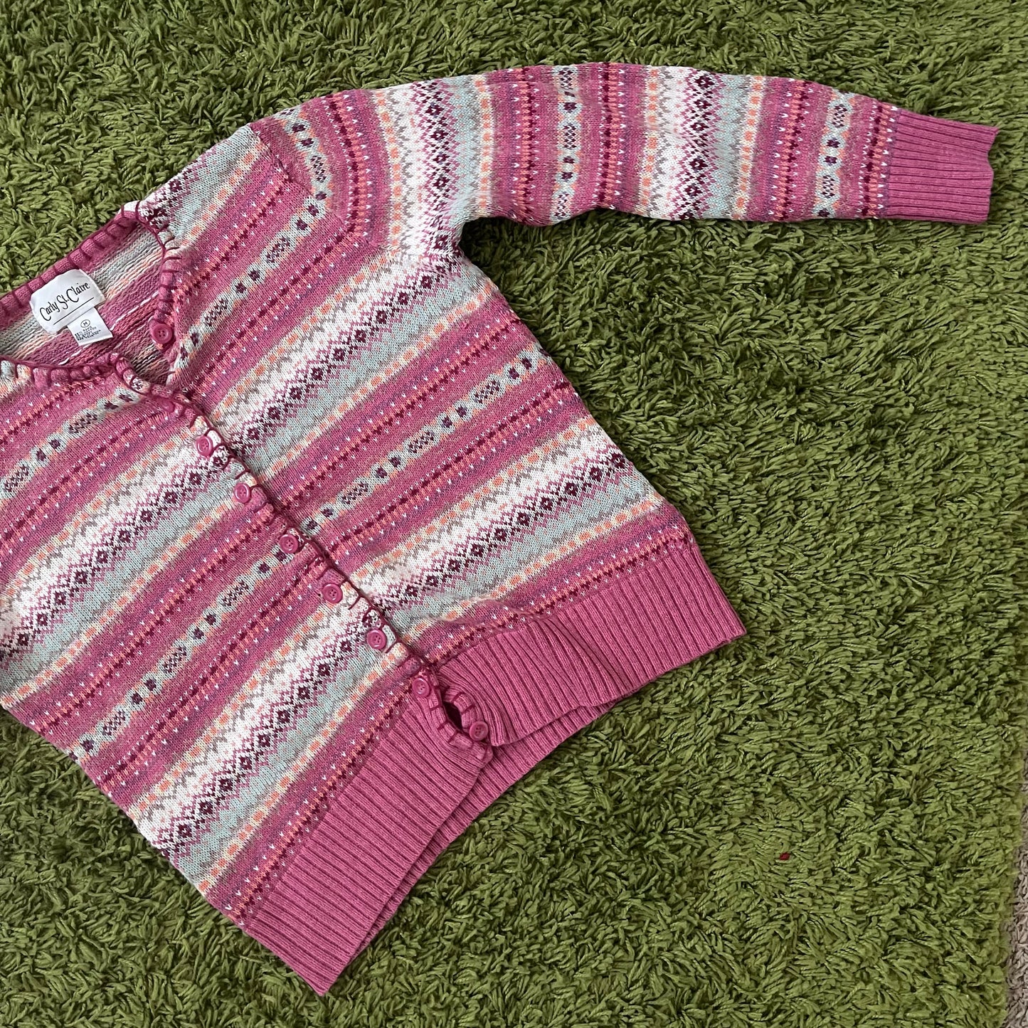 unique vintage whimsy 90s y2k knit cardigan sweater