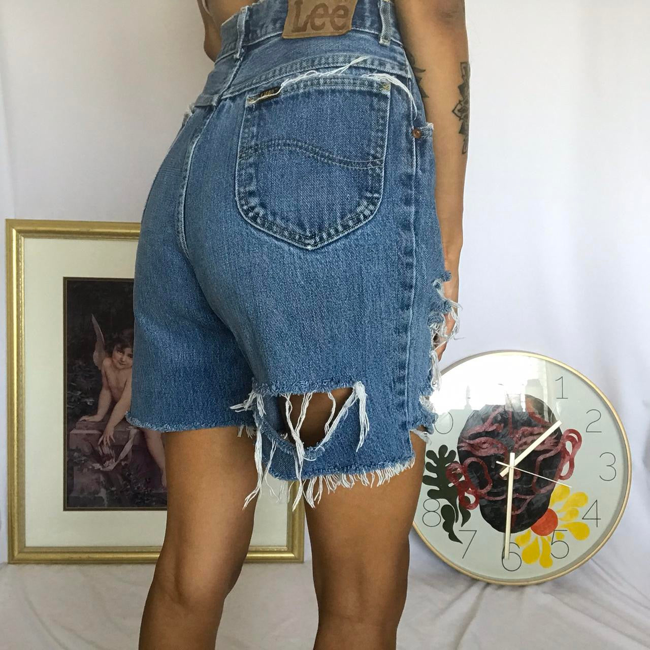 vintage whimsical 90s y2k LEE denim bermuda shorts