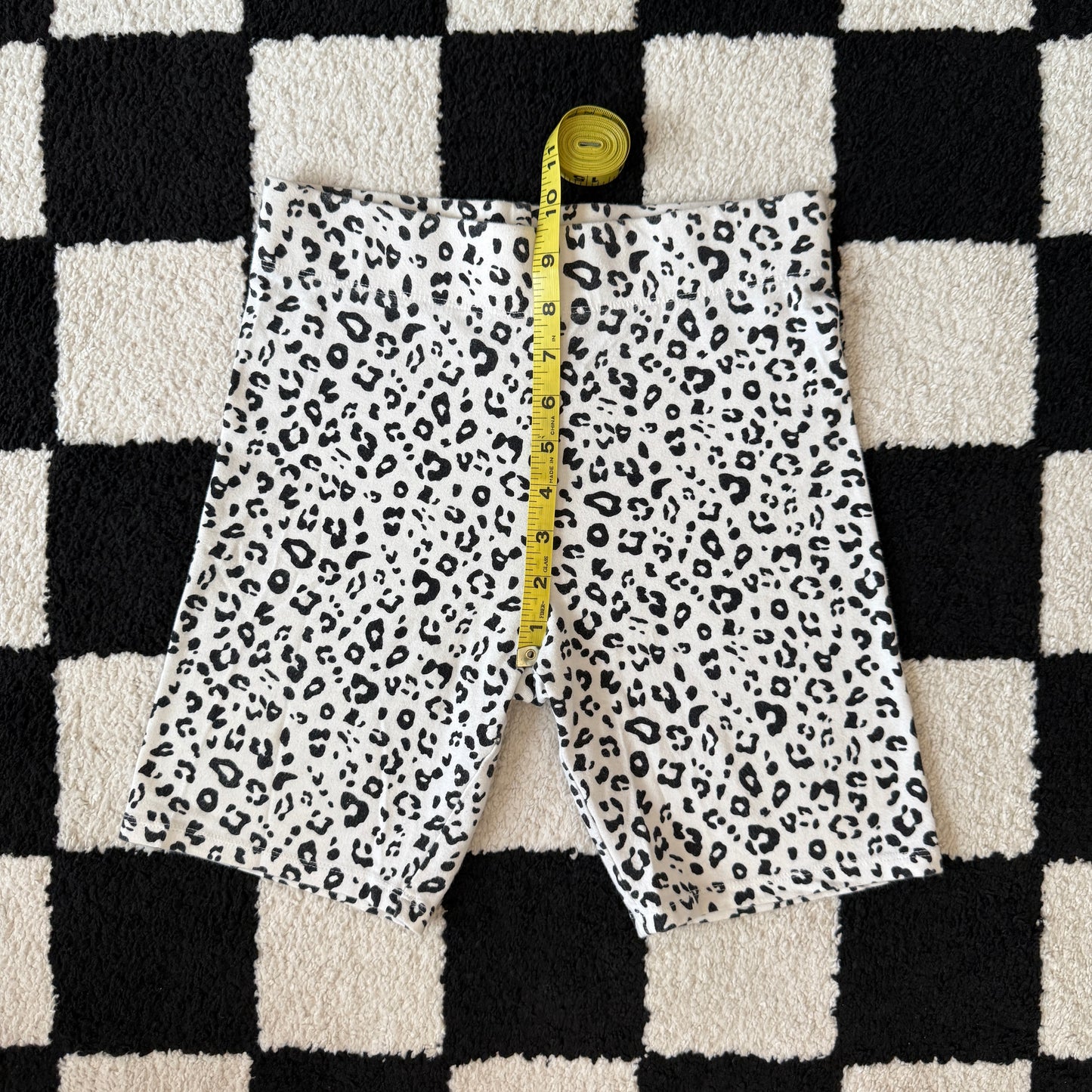 whimsy 90s y2k snow leopard biker shorts