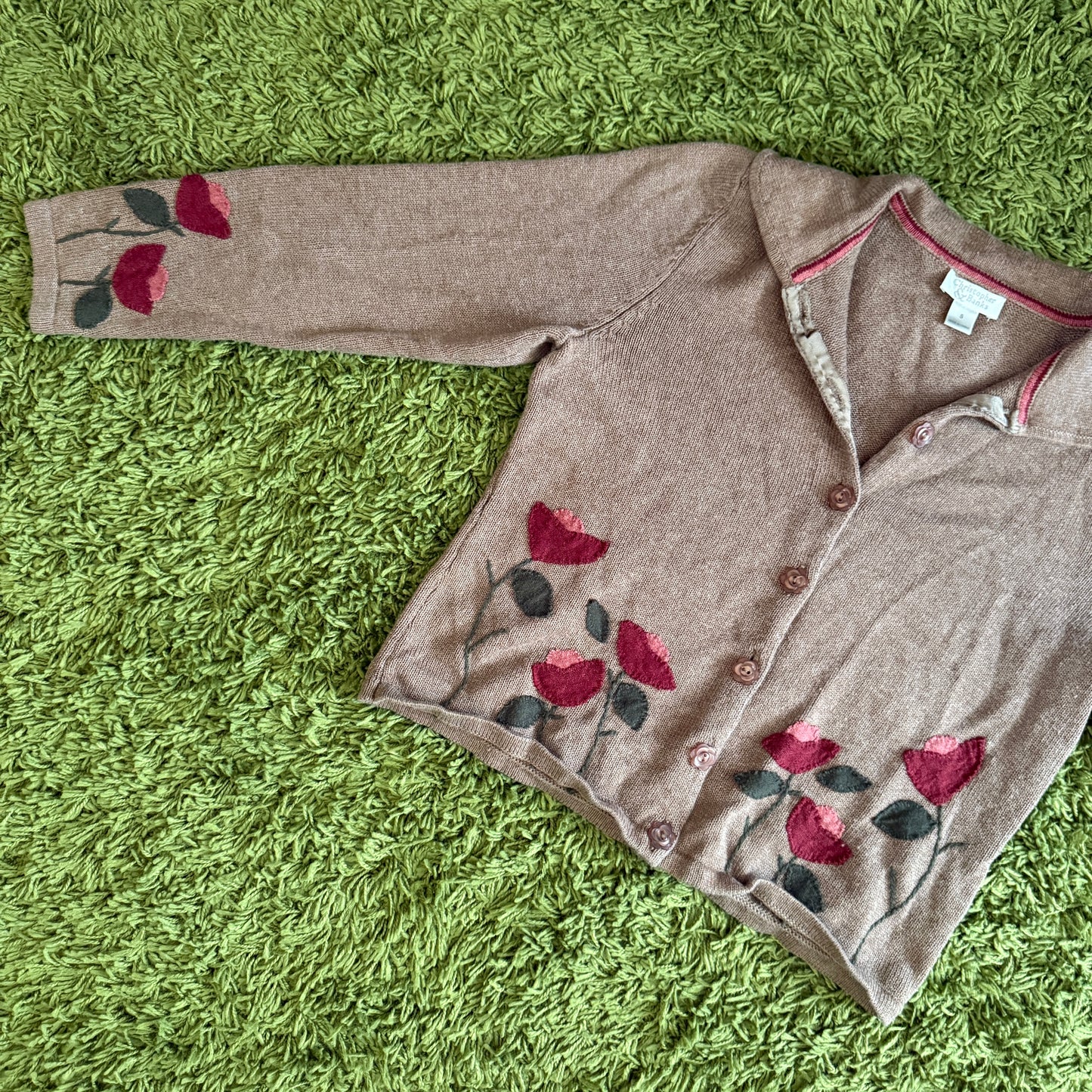 unique vintage whimsy 90s y2k CHRISTOPHER & BANKS knit cardigan sweater