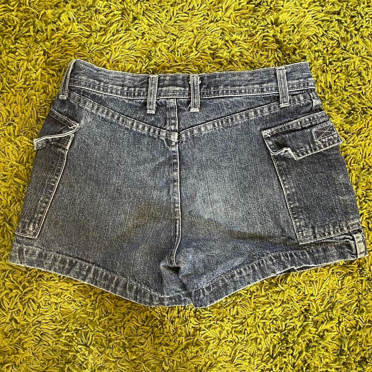unique vintage whimsy 90s y2k JUST USA denim cargo shorts
