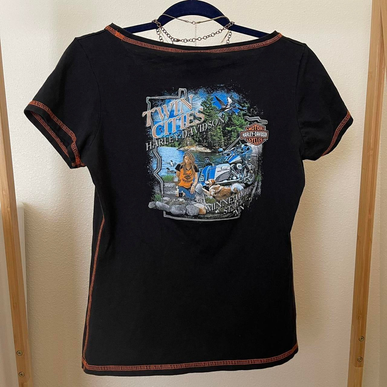 unique vintage whimsy 90s y2k HARLEY DAVIDSON graphic t shirt
