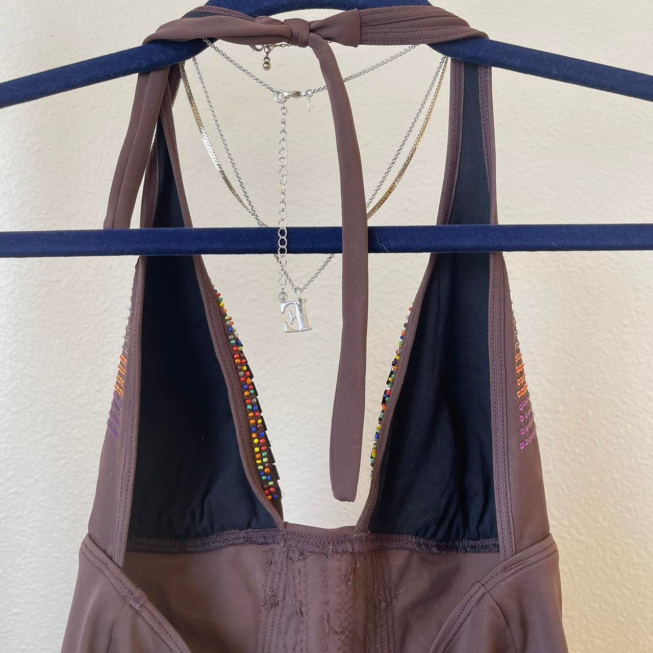unique vintage whimsy 90s y2k halter swim top