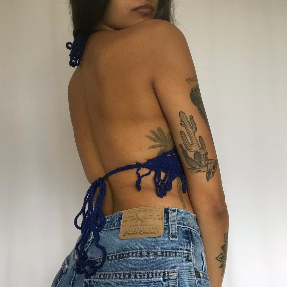 handmade whimsy 90s y2k crochet halter top