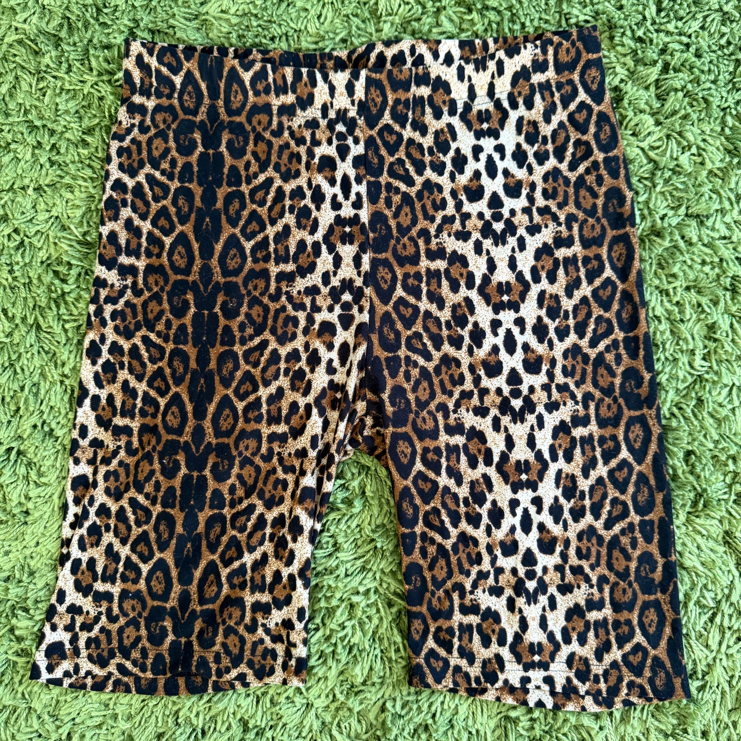 whimsy 90s y2k leopard print biker shorts