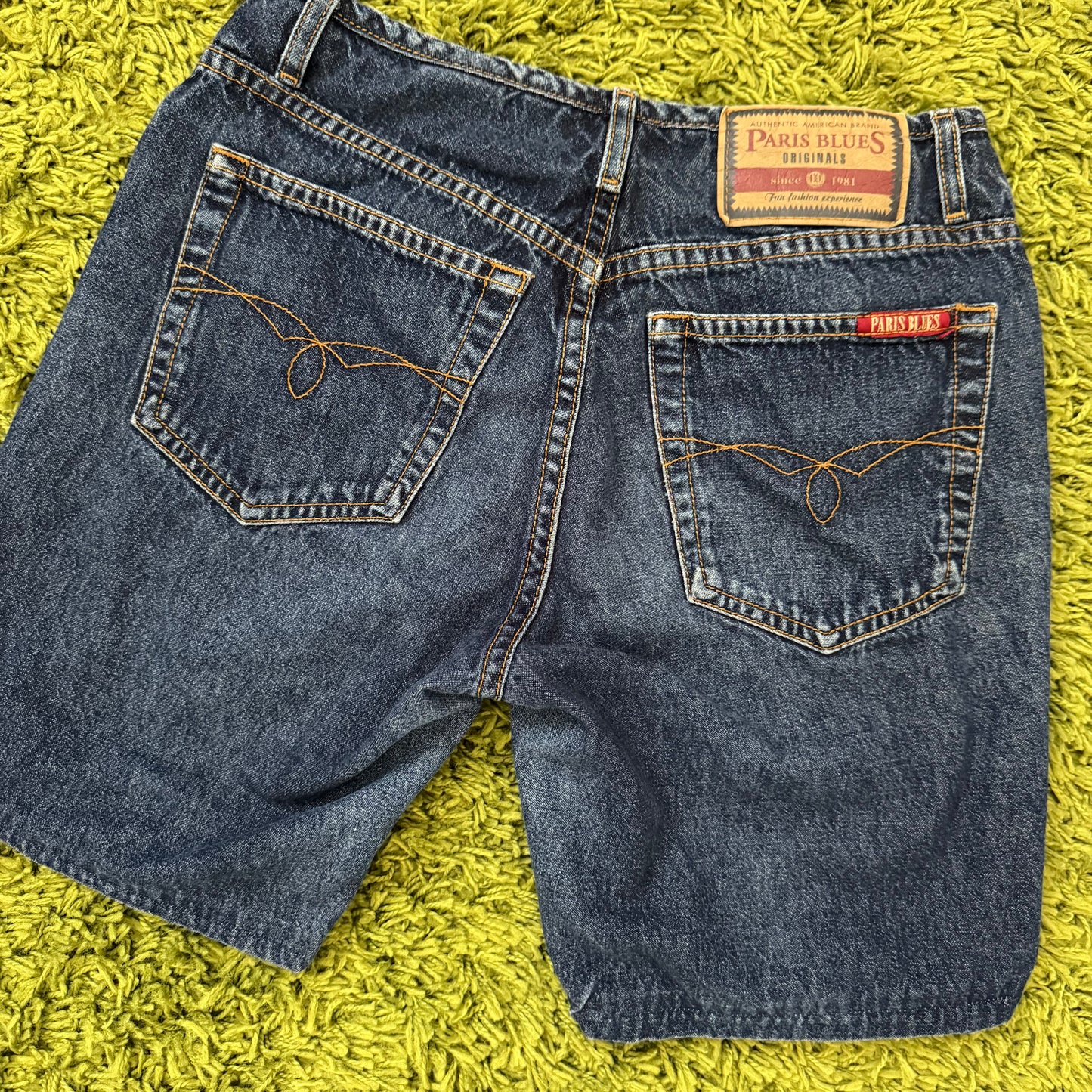 vintage 90s y2k PARIS BLUES denim bermuda shorts