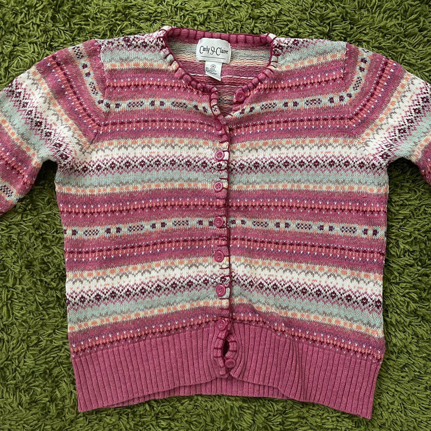 unique vintage whimsy 90s y2k knit cardigan sweater