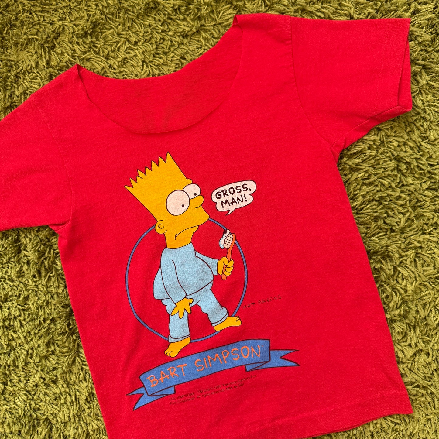 unique vintage 90s y2k BART SIMPSON graphic baby tee