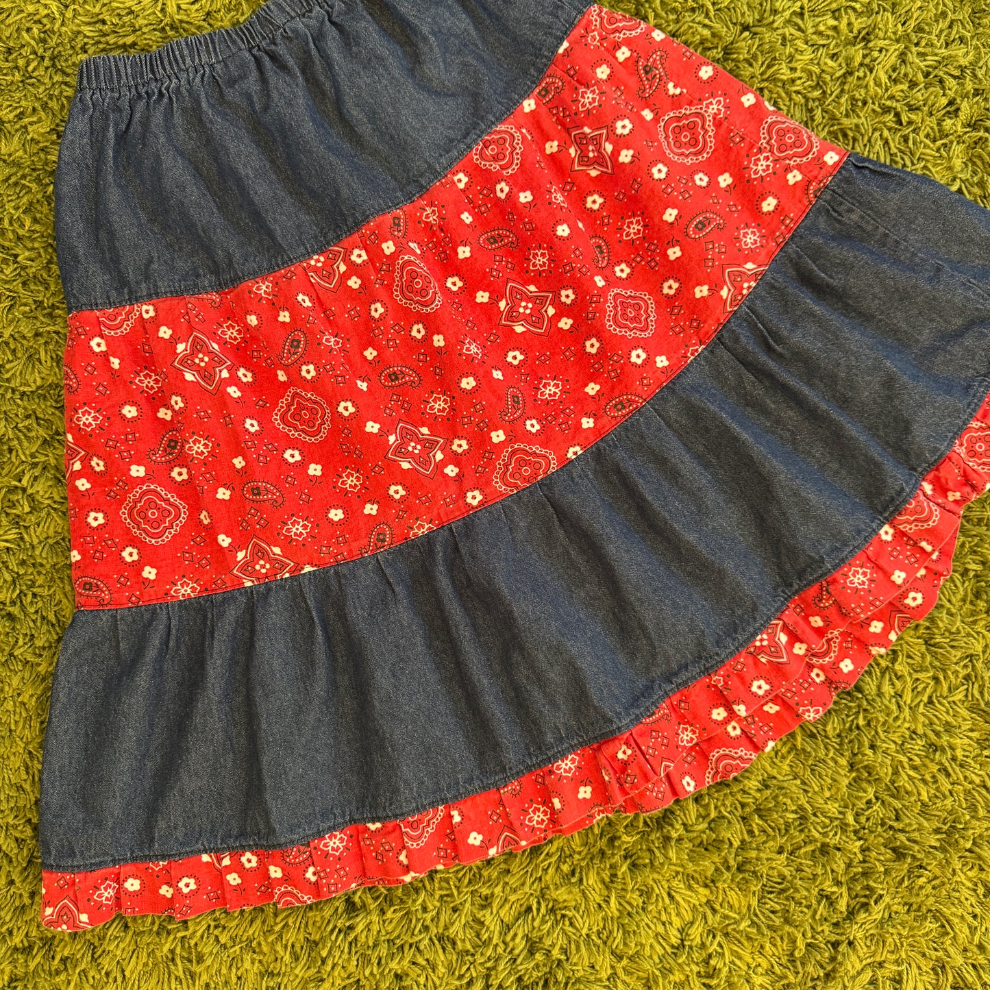 unique vintage whimsy 90s y2k FAR ABOVE RUBIES midi skirt