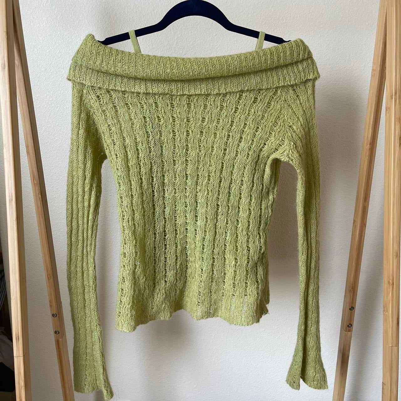 vintage whimsy 90s y2k off shoulder knit top