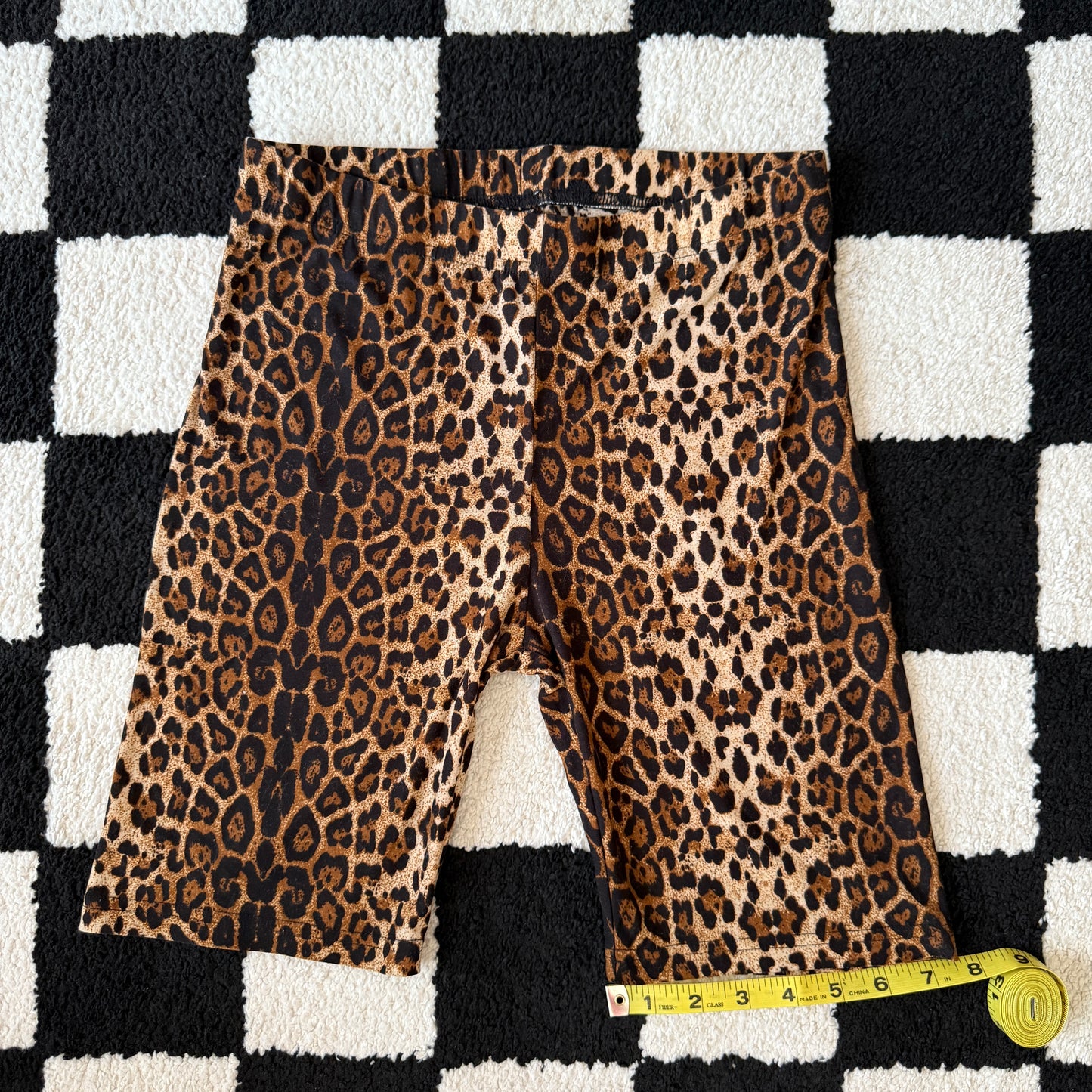 whimsy 90s y2k leopard print biker shorts
