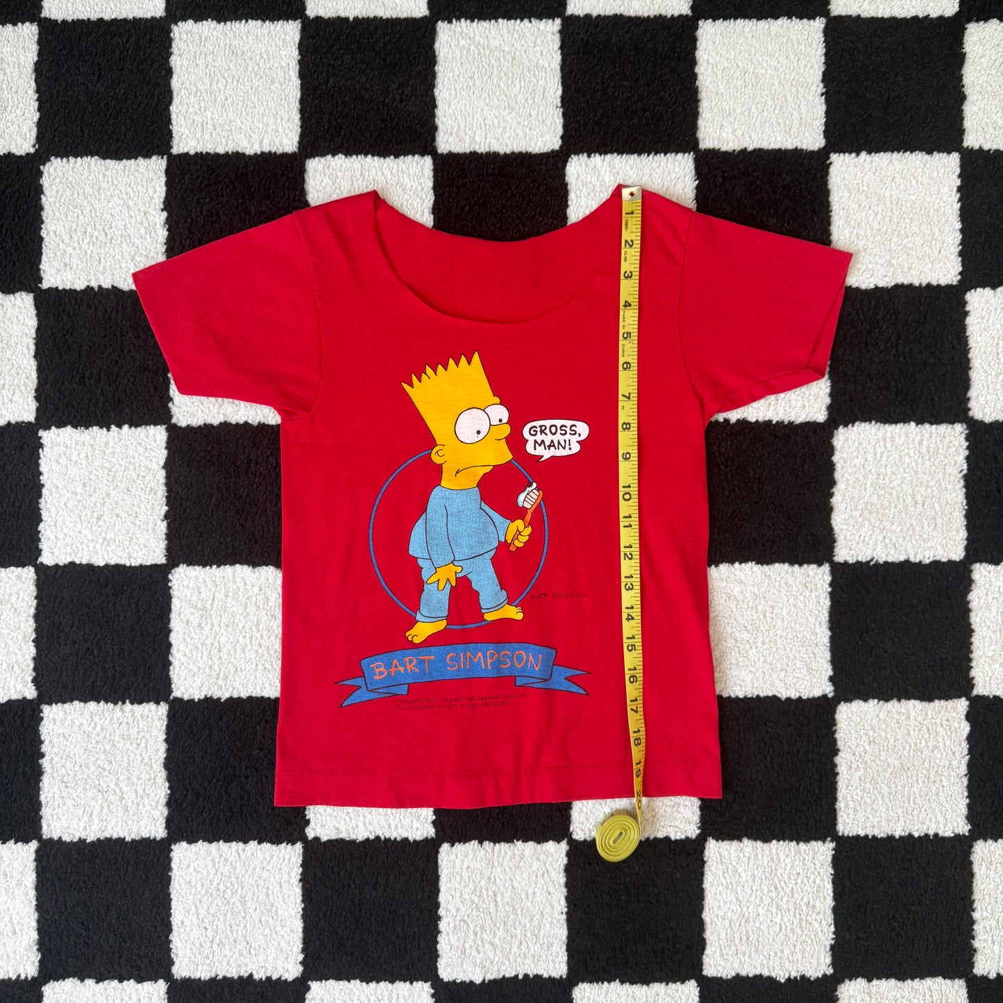 unique vintage 90s y2k BART SIMPSON graphic baby tee