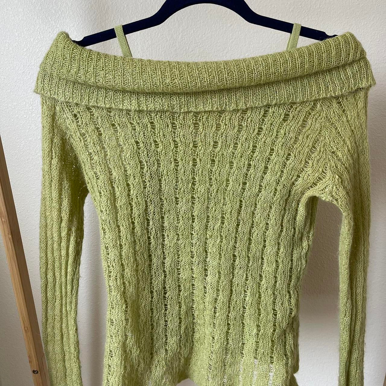 vintage whimsy 90s y2k off shoulder knit top