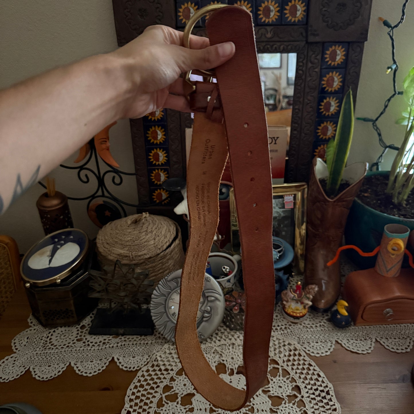 whimsical 90s y2k URBAN OUTFITTERS leather belt