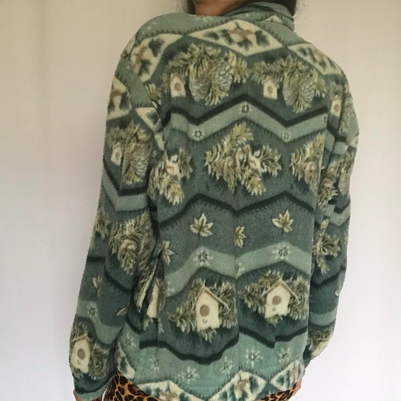 unique vintage whimsy 90s y2k graphic cardigan sweater