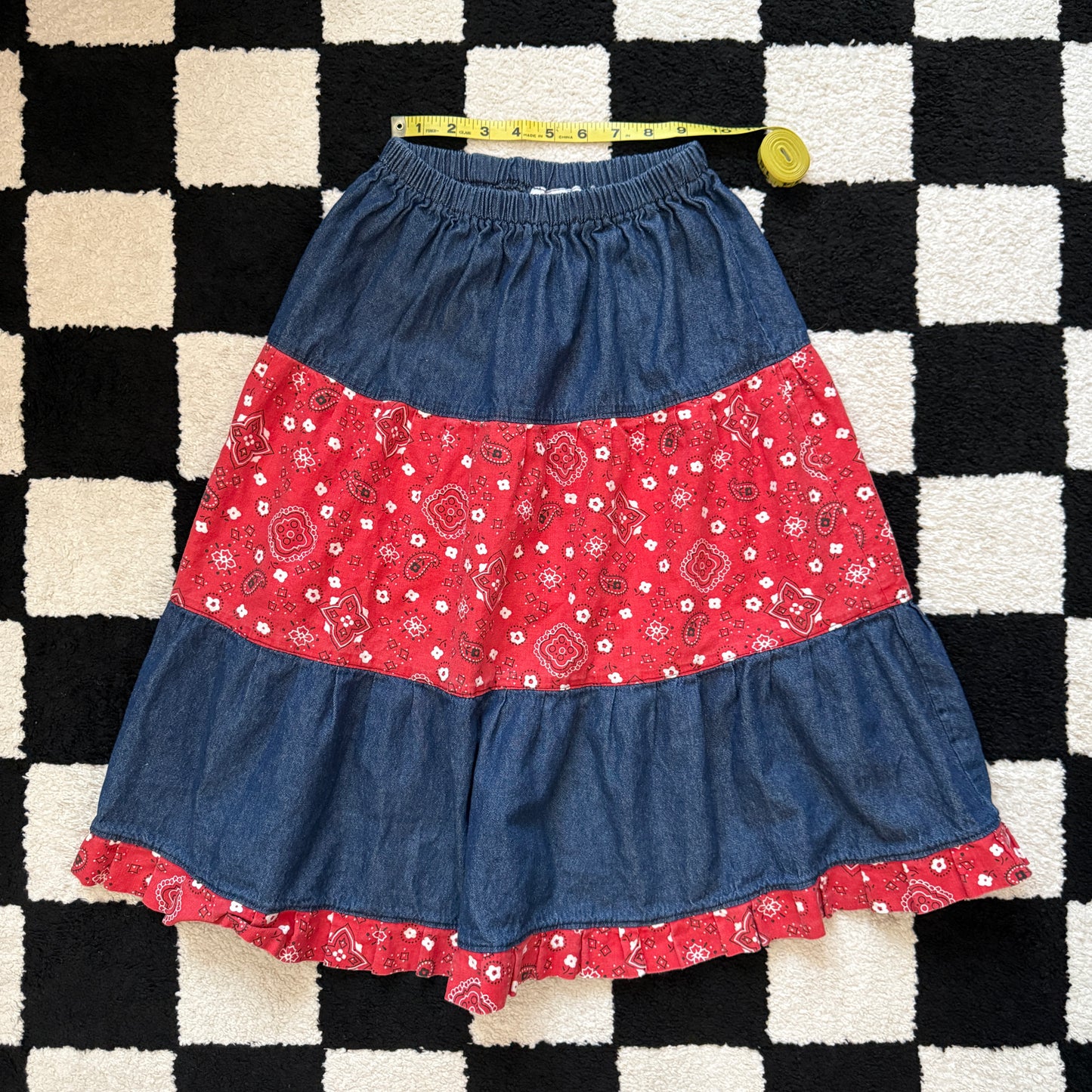 unique vintage whimsy 90s y2k FAR ABOVE RUBIES midi skirt