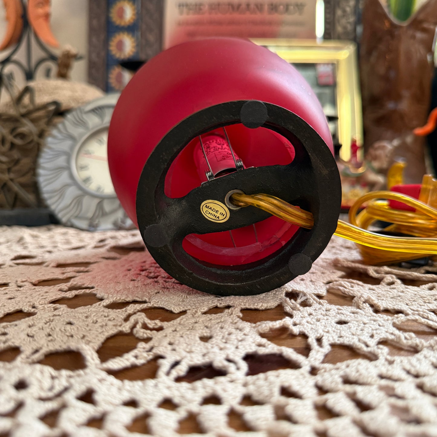 unique vintage whimsical 90s y2k apple lamp light collectable