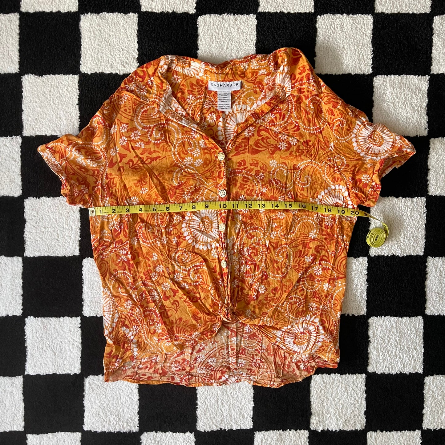 unique vintage whimsy 90s y2k button up top