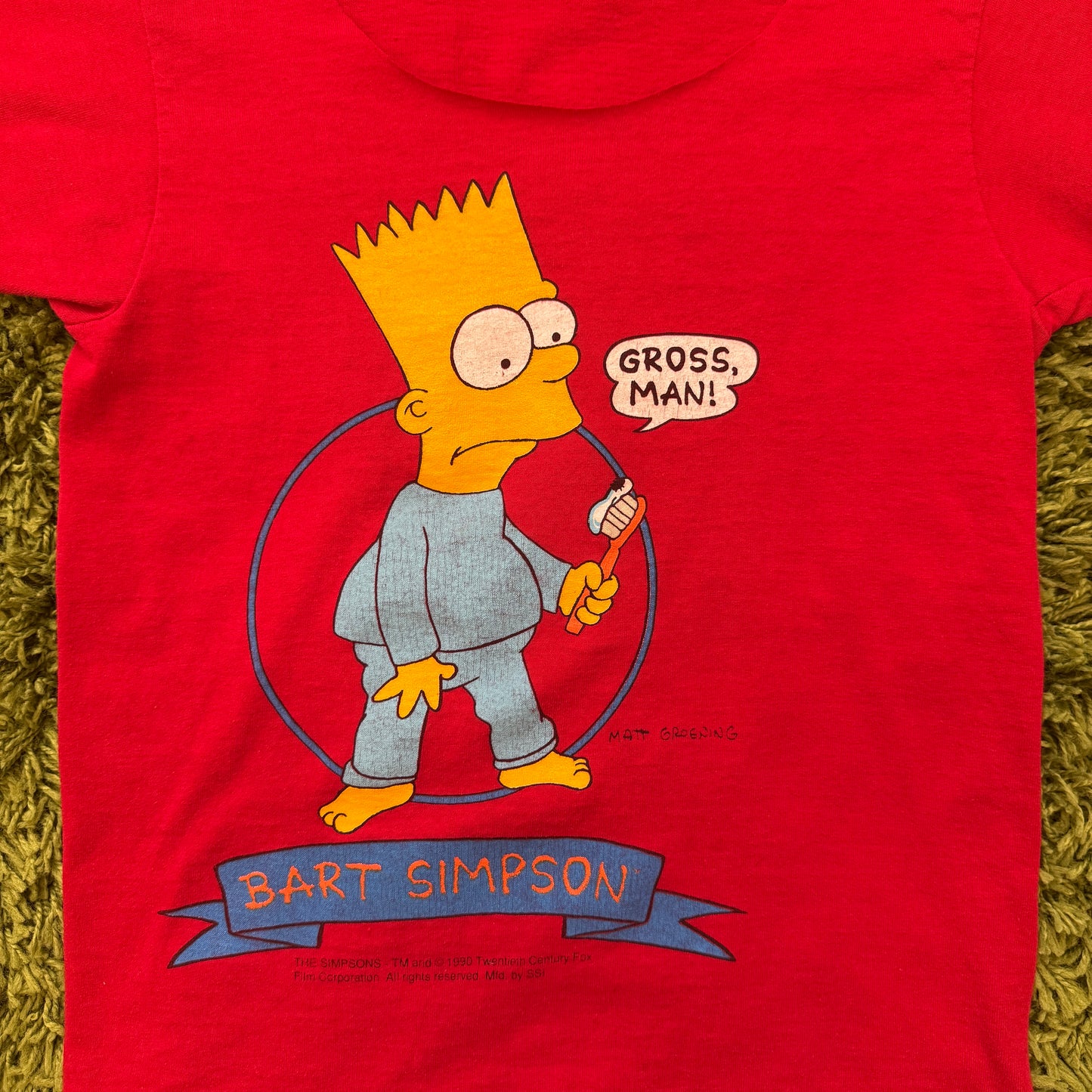 unique vintage 90s y2k BART SIMPSON graphic baby tee