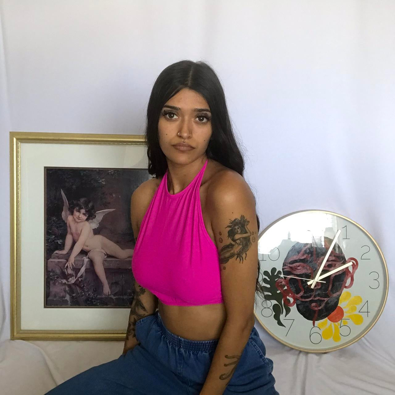 vintage whimsy 90s y2k halter swim top