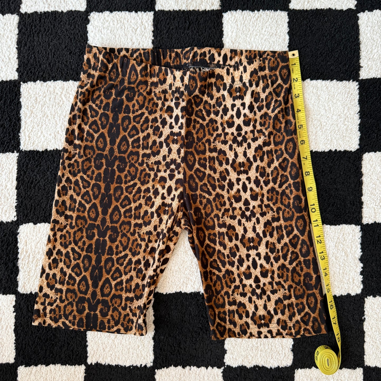 whimsy 90s y2k leopard print biker shorts