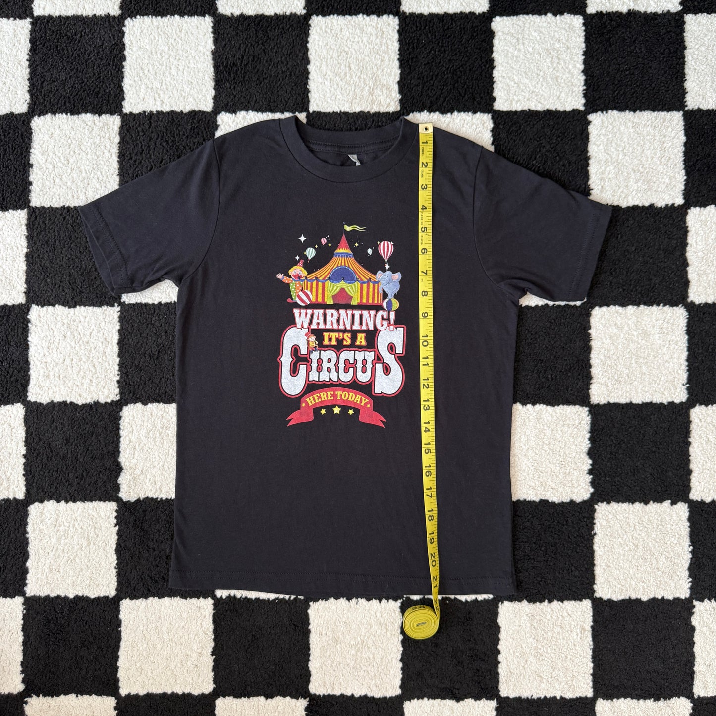 whimsy y2k circus graphic baby tee