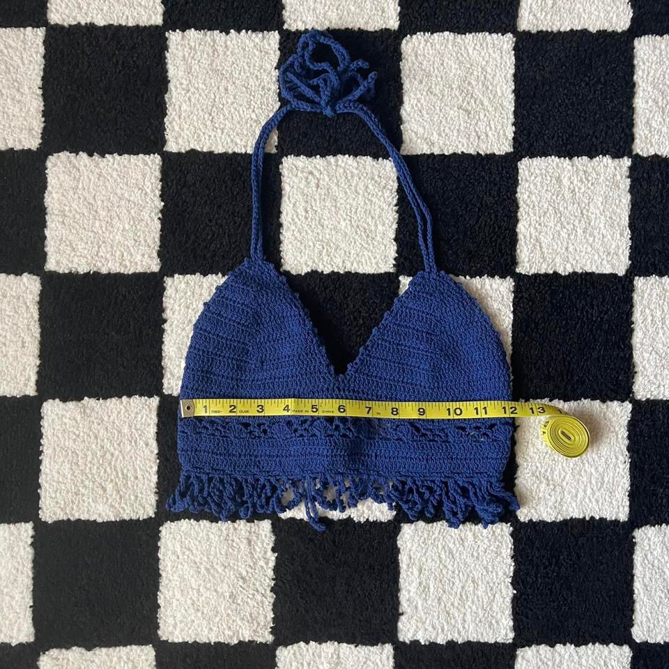 handmade whimsy 90s y2k crochet halter top