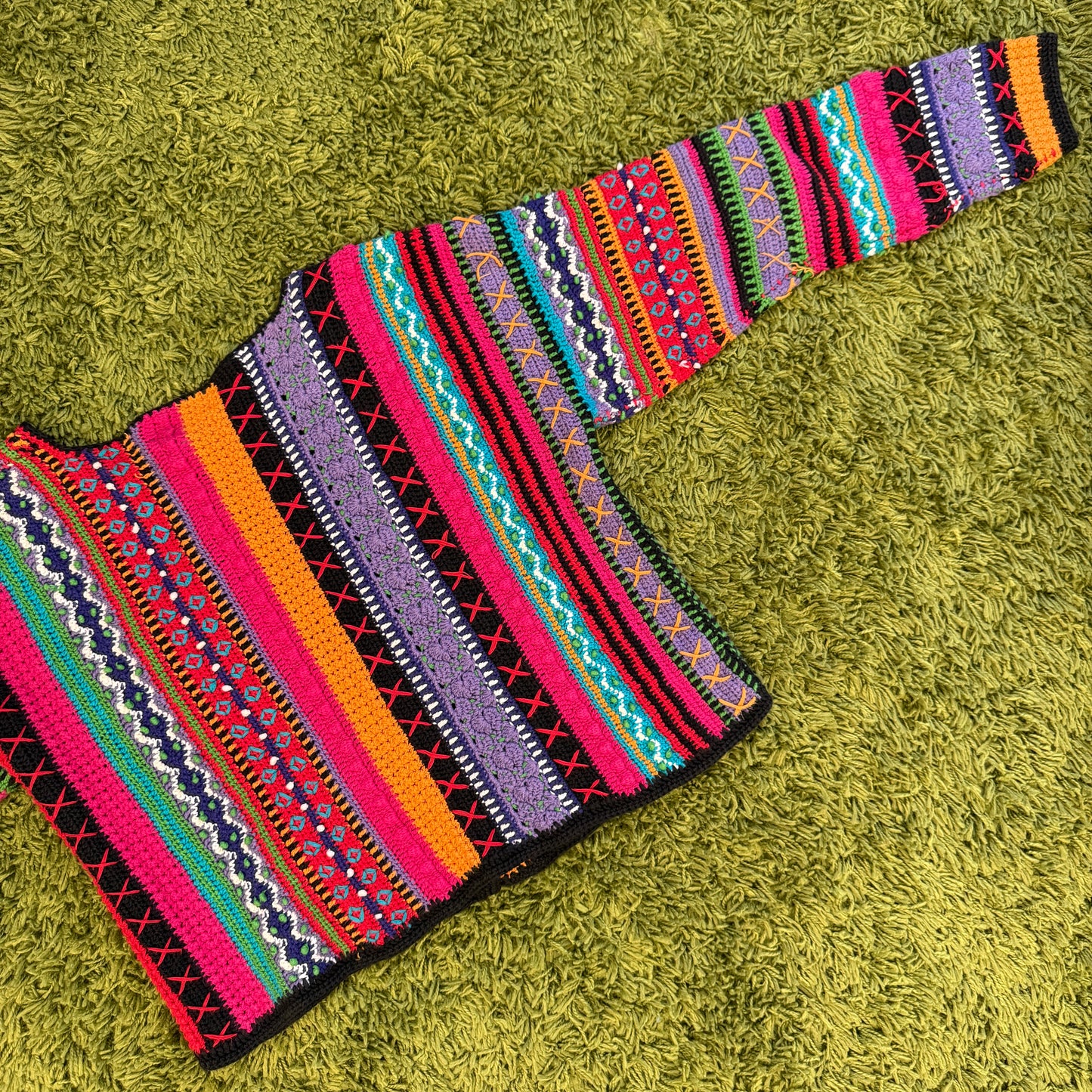 unique vintage whimsy 90s y2k knit cardigan sweater