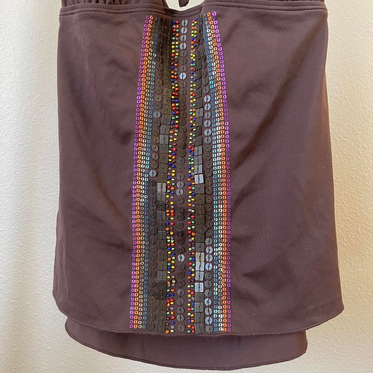 unique vintage whimsy 90s y2k halter swim top