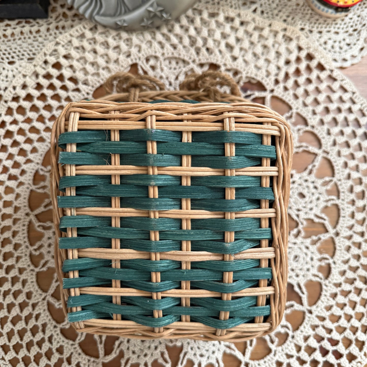 unique vintage whimsical wicker basket