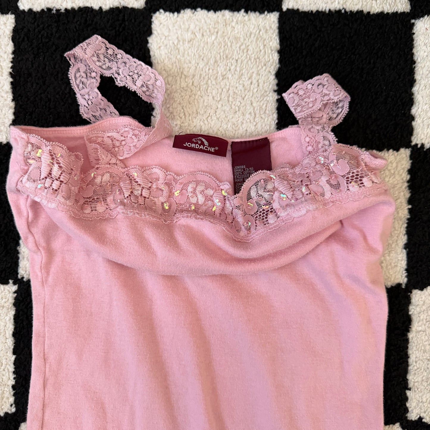 unique vintage whimsy 90s y2k JORDACHE sequin tank top