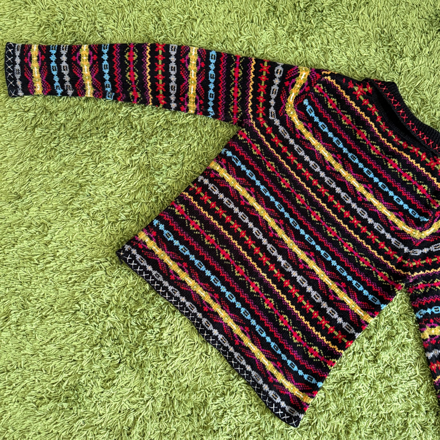 unique vintage whimsy 90s y2k knit cardigan sweater