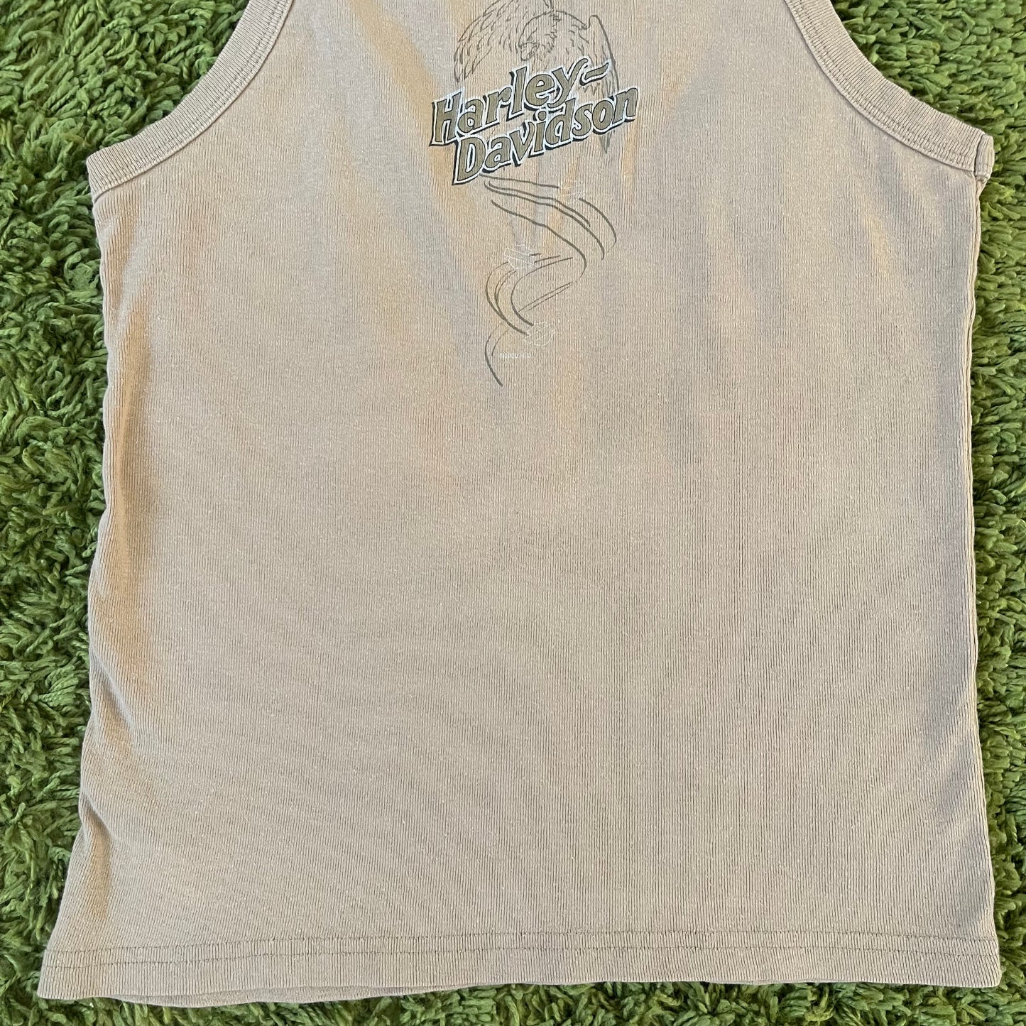 vintage whimsy 90s y2k HARLEY DAVIDSON graphic tank top