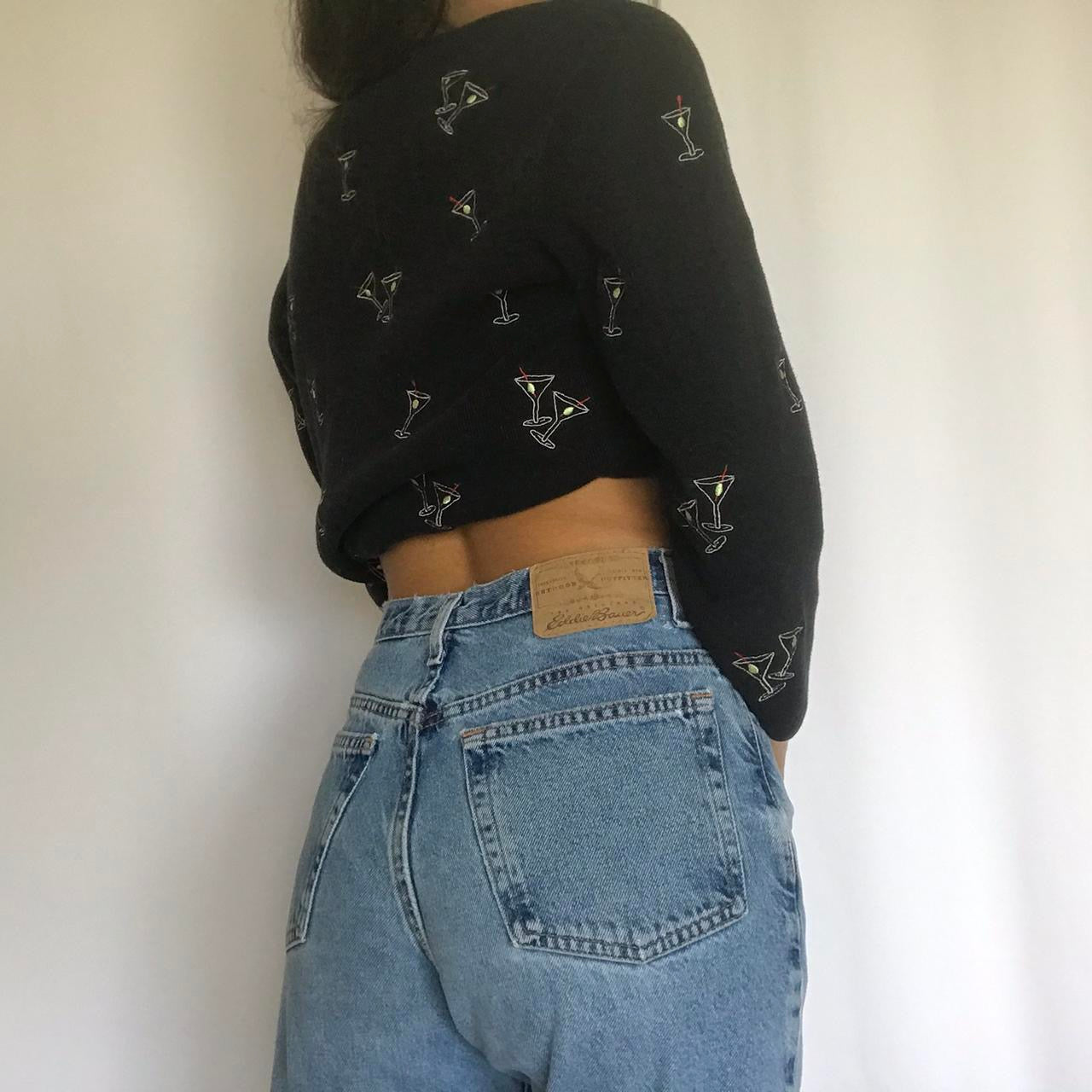 unique vintage whimsy 90s y2k embroidered sleeved top