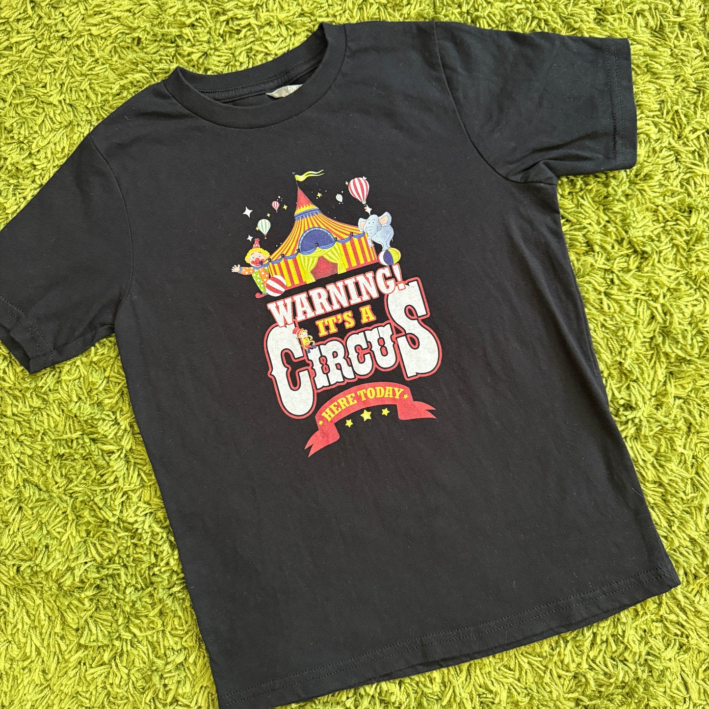 whimsy y2k circus graphic baby tee