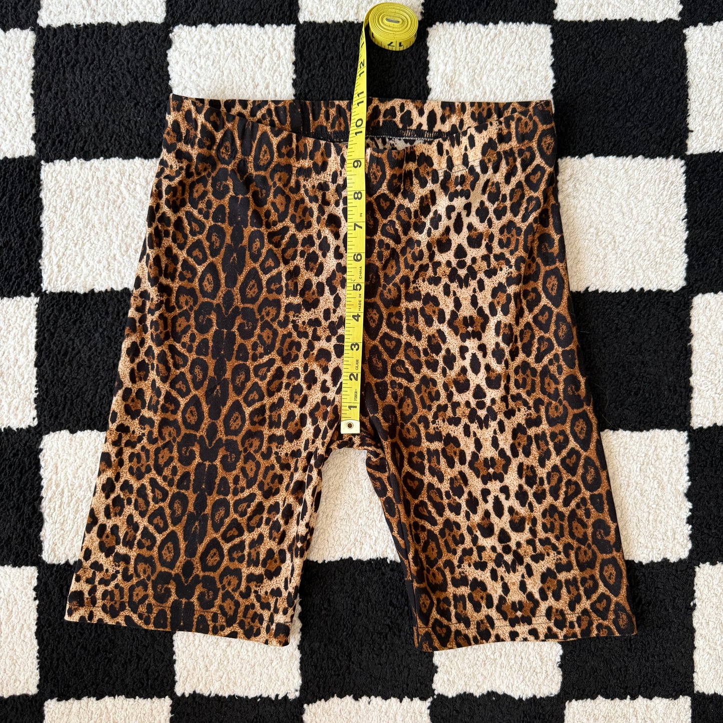 whimsy 90s y2k leopard print biker shorts