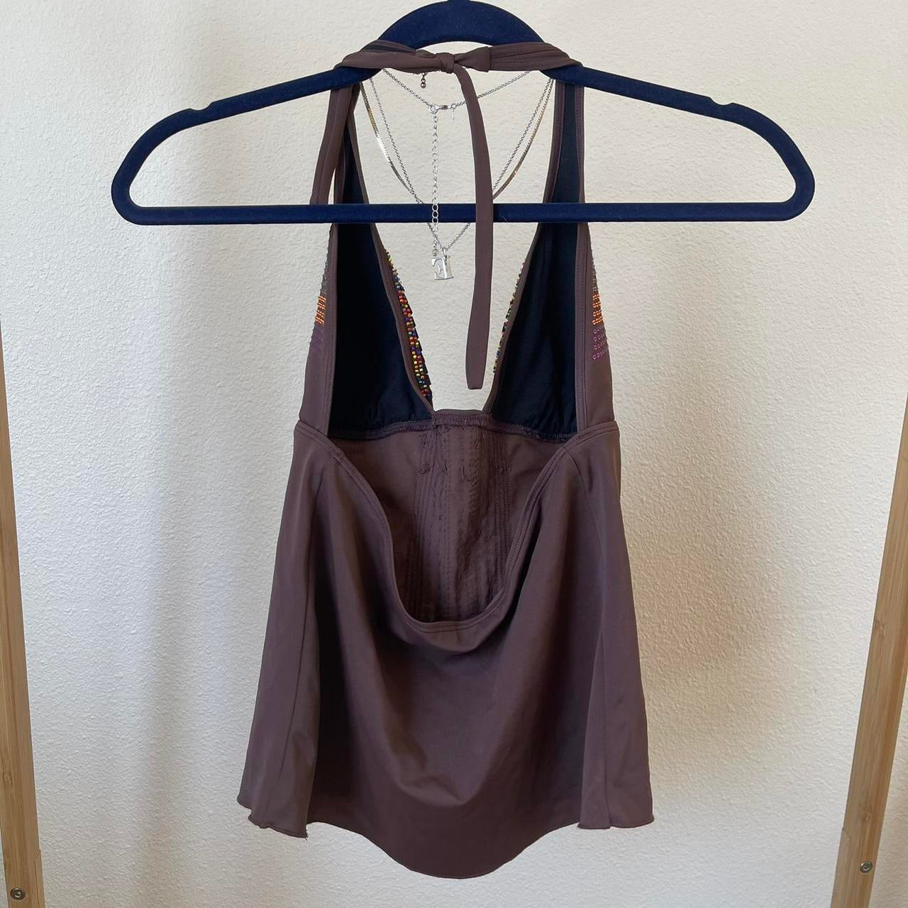 unique vintage whimsy 90s y2k halter swim top