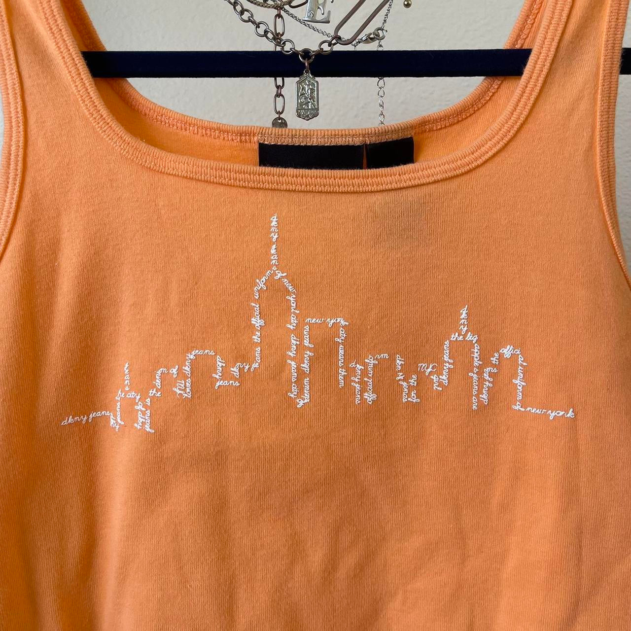 vintage whimsy y2k grunge DKNY JEANS graphic tank top