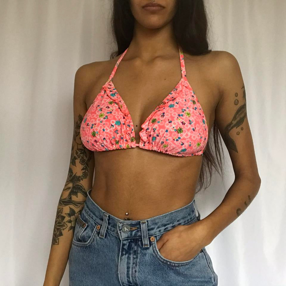 vintage whimsy 90s y2k swimsuit top