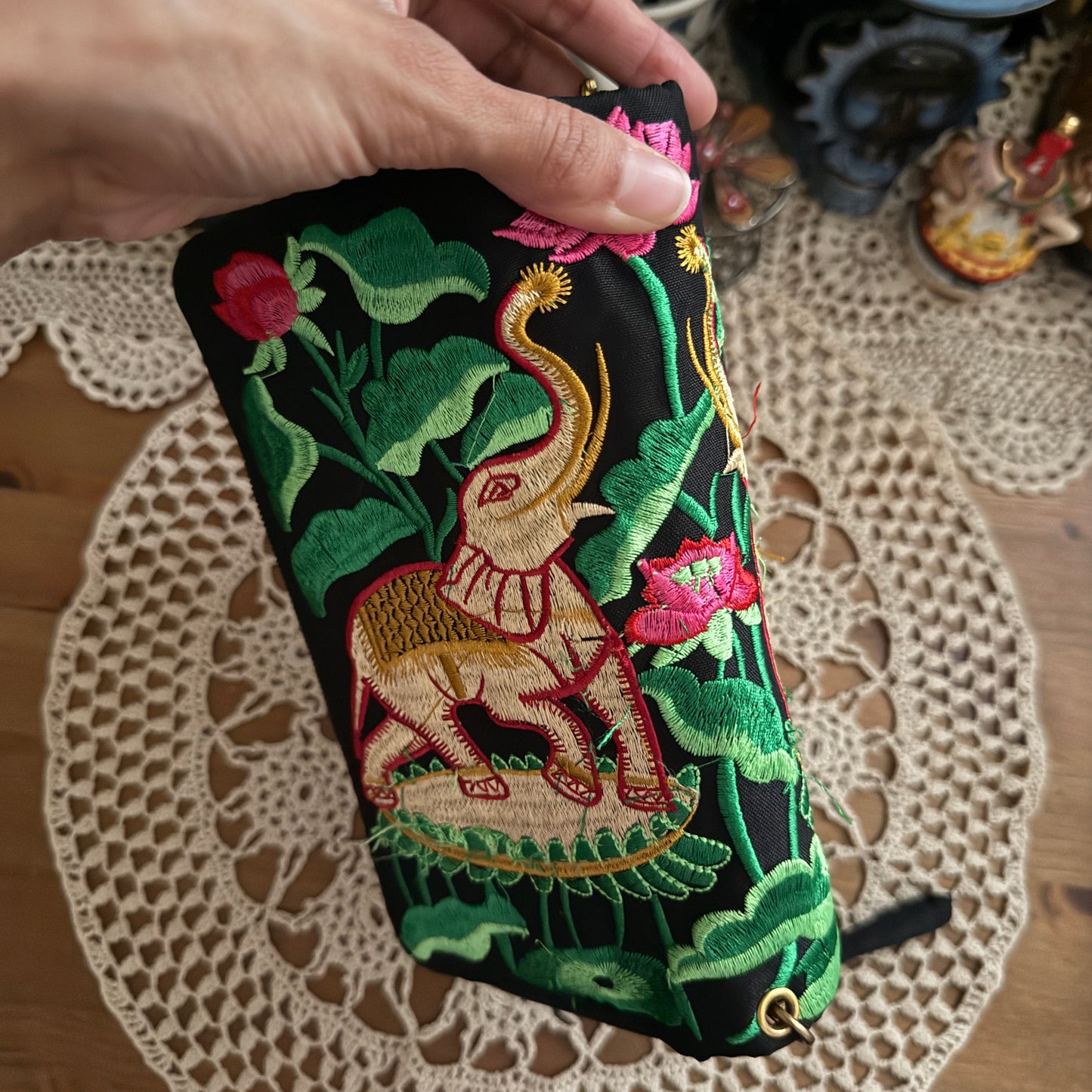 unique vintage whimsical 90s y2k embroidered wallet