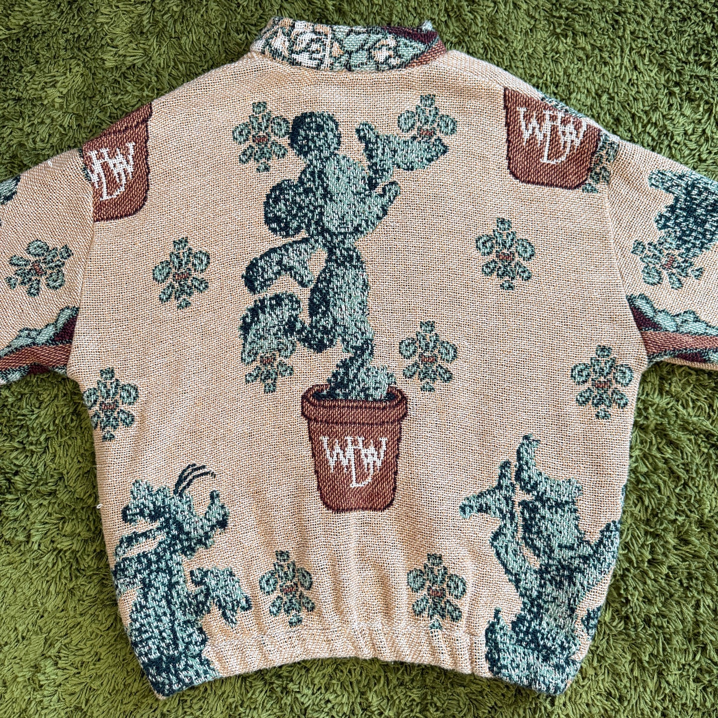 unique vintage whimsy 90s y2k DISNEY knit cardigan sweater