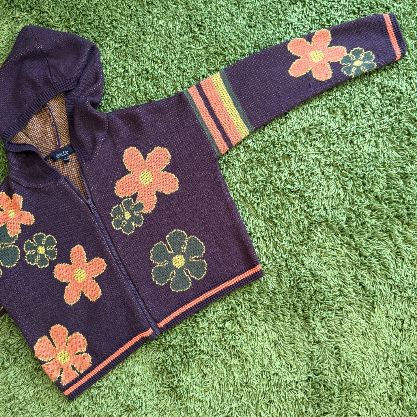 unique vintage whimsy 90s y2k knit cardigan sweater