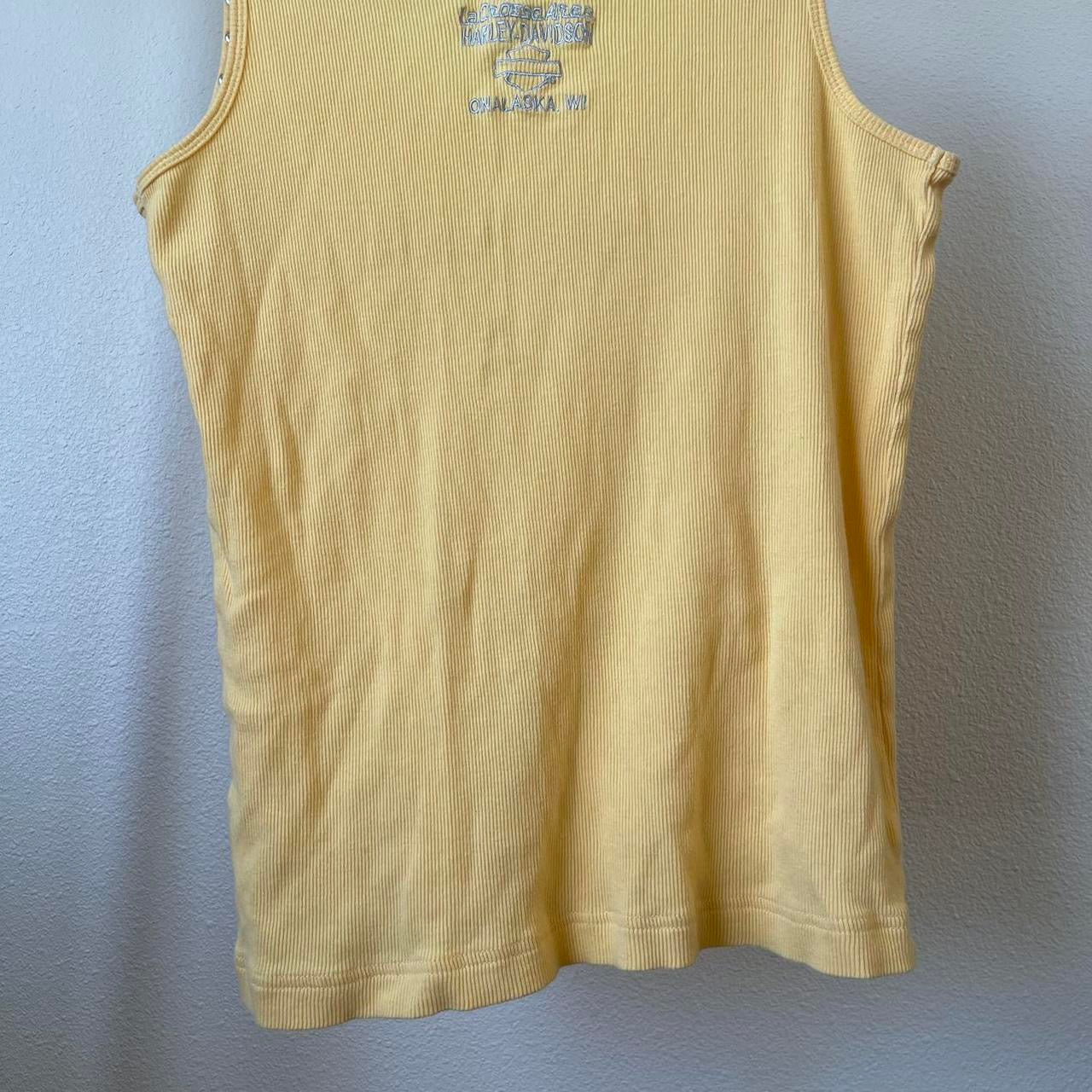 vintage whimsy 90s y2k HARLEY DAVIDSON embroidered tank top