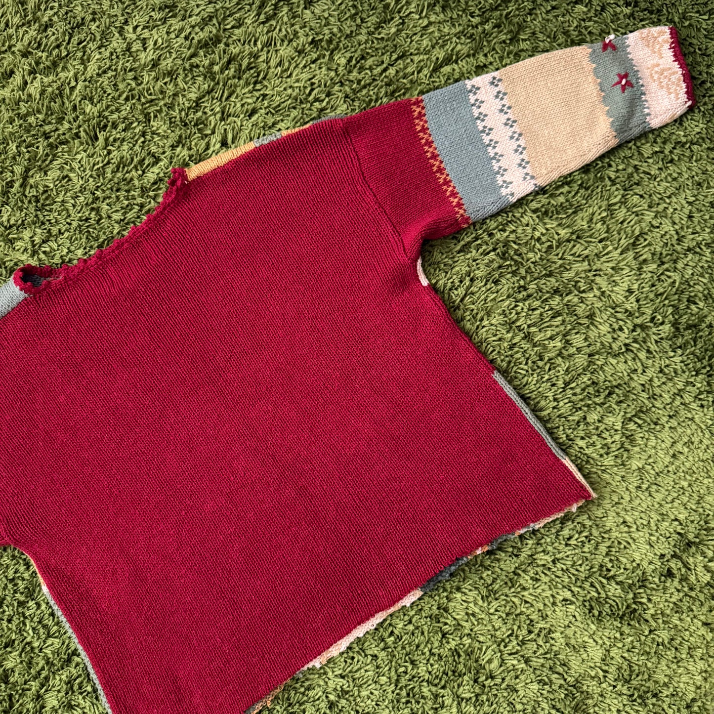 unique vintage whimsy 90s y2k knit pullover sweater